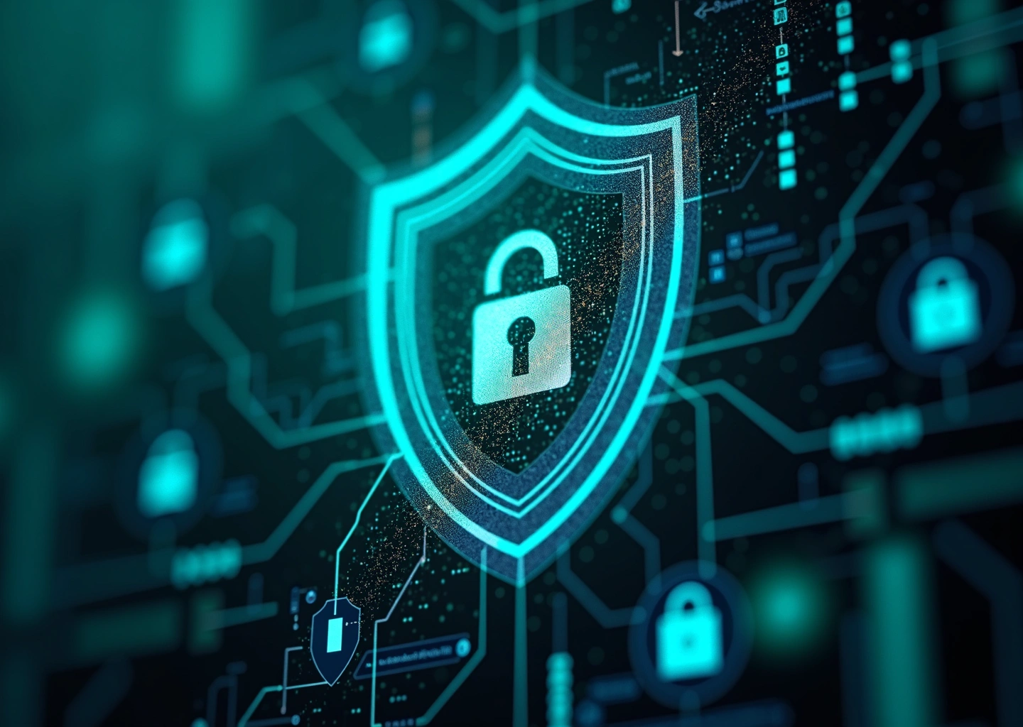 Обложка статьи с логотипами Bitdefender и Kaspersky и киберщитовым интерфейсом